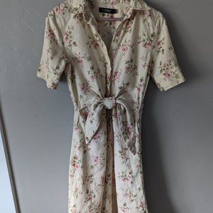 Ralph Lauren Floral Tie-Front Midi Dress - 4